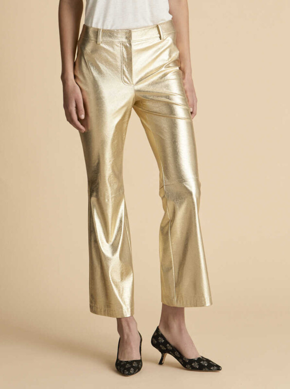 Kısa Paçalı Kadın Pantolon Gold - 3