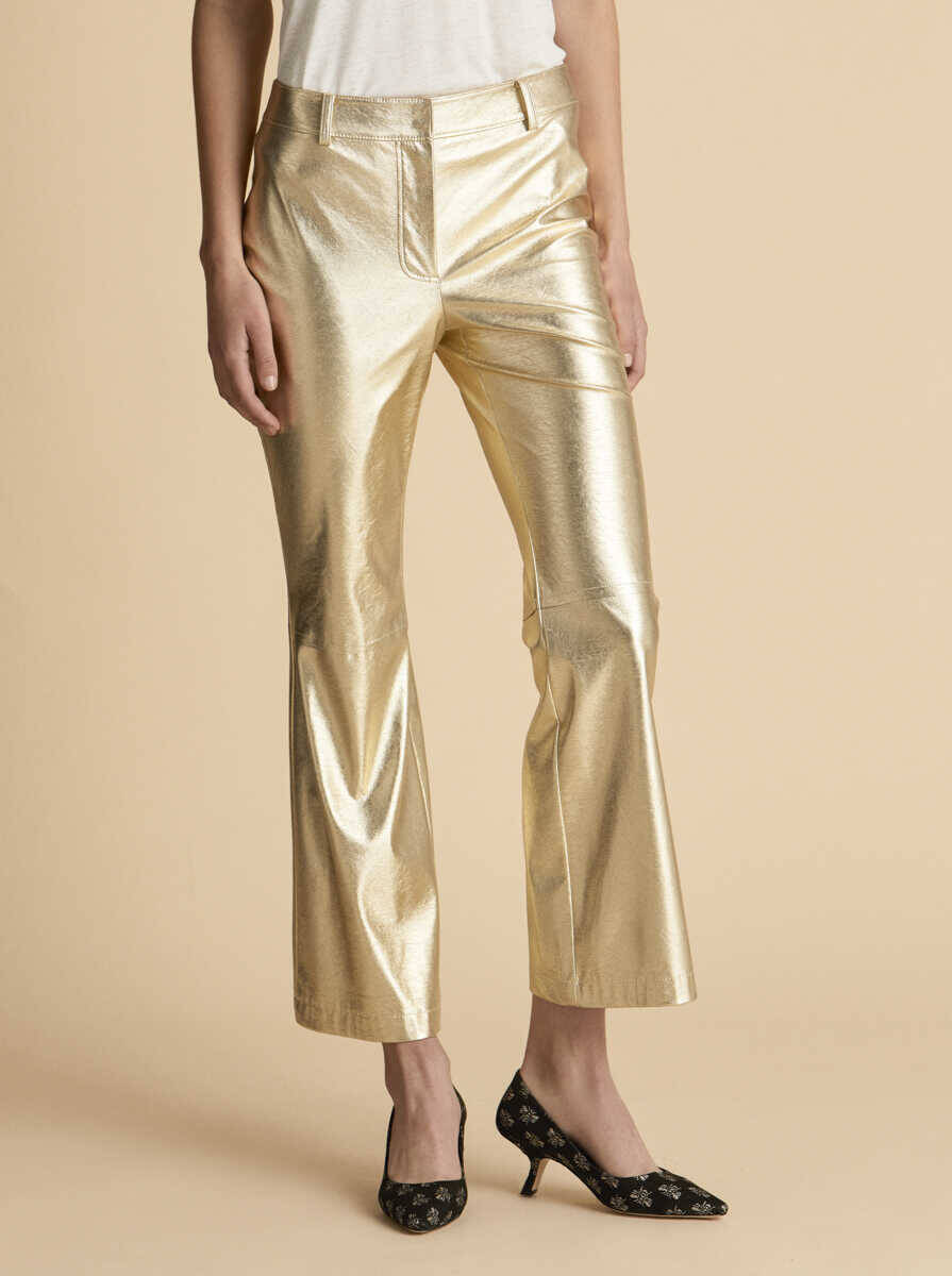 Kısa Paçalı Kadın Pantolon Gold - 3