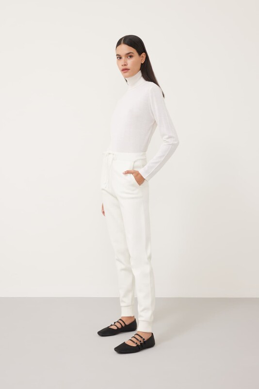 Jogger Triko Pantolon Ekru - Roman