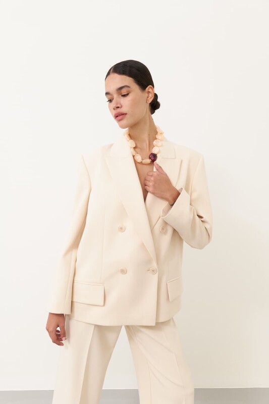 Recyde Double Breasted Jacket Cream - Roman