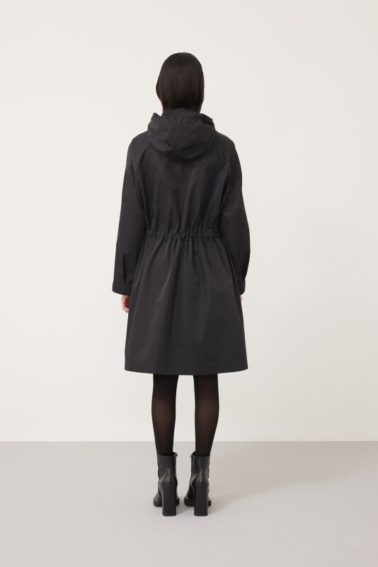 Hooded Trench Coat Black - Roman (1)