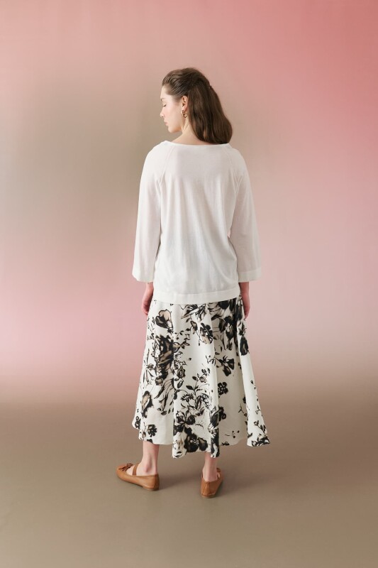 Three Quarter Sleeve Knitwear Ecru - Roman (1)