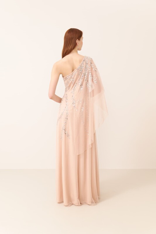 One Shoulder Embroidered Dress Original - Roman (1)