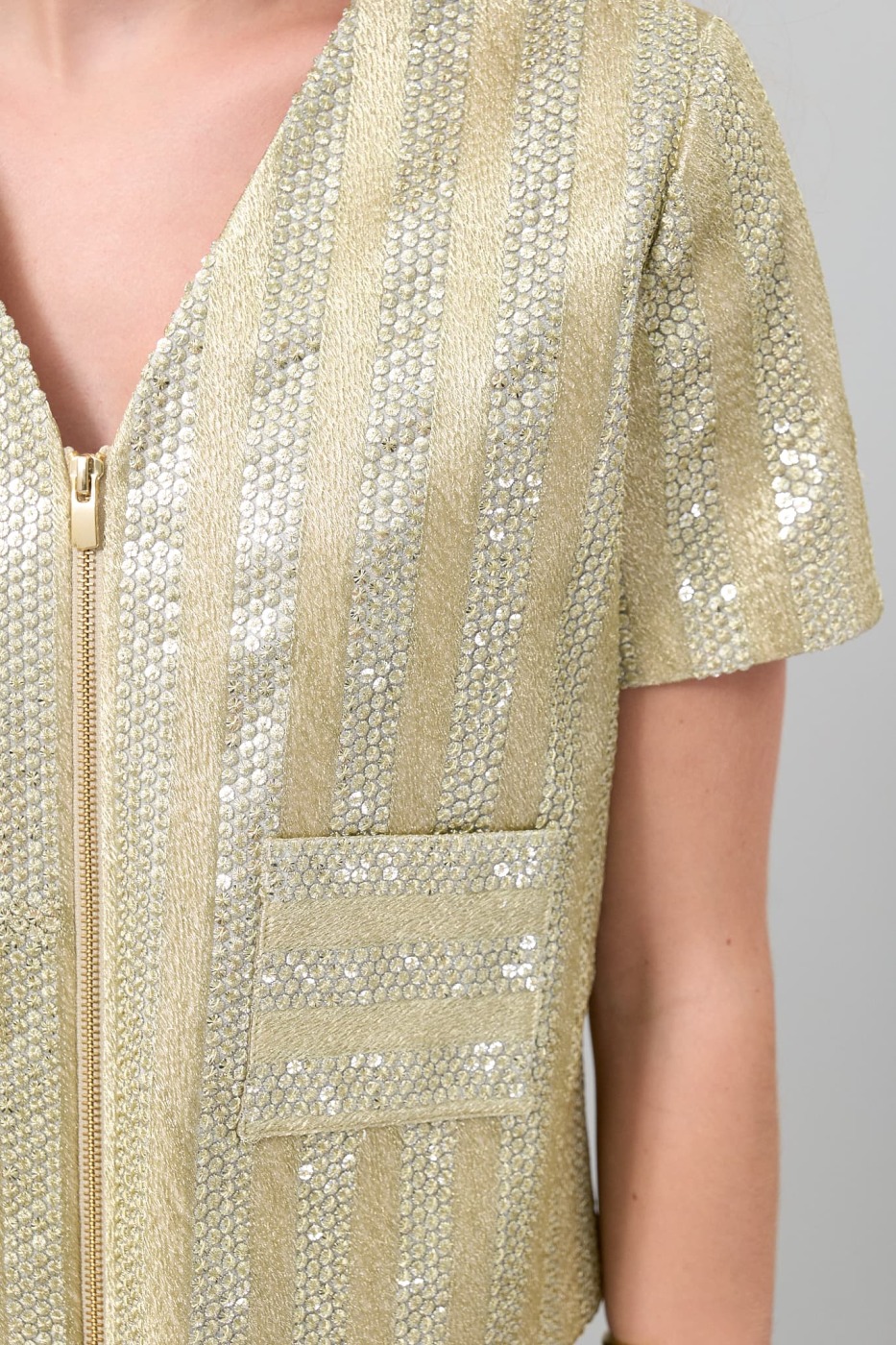 İşlemeli Gold Ceket Gold · 3