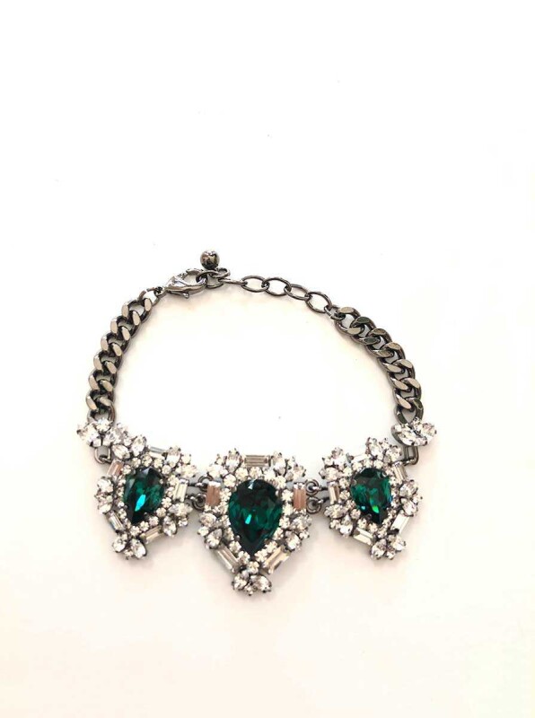 Stone Embroidered Chain Bracelet Original - Roman