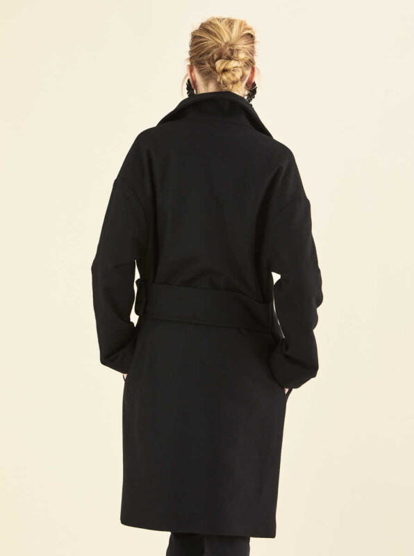 Belted Coat Black - Roman (1)