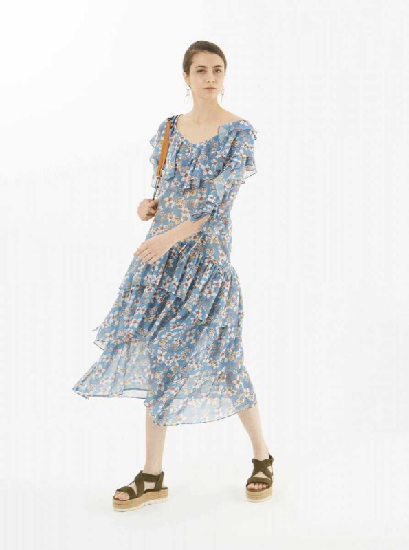 Floral Dress Blue - Roman