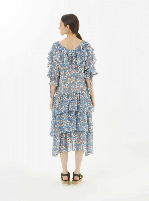 Floral Dress Blue - Roman (1)