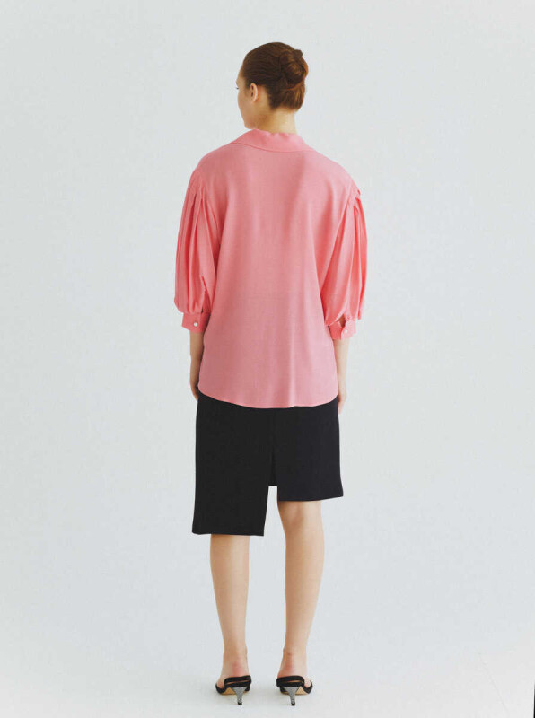 Yarım Kol Bluz Pembe - 2