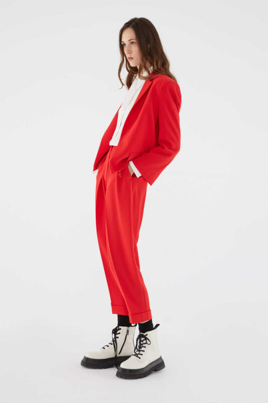 Havuç Model Pantolon Kırmızı - 3