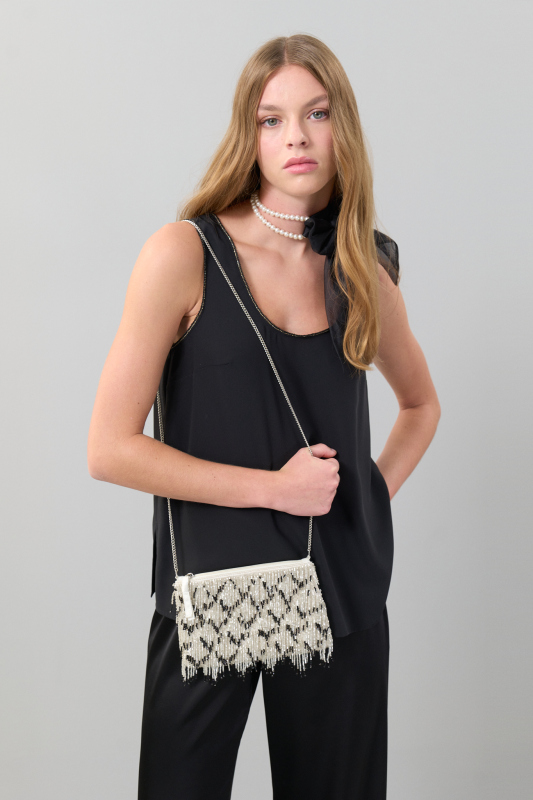 Boncuk İşlemeli Clutch Çanta Standart Renk - Roman