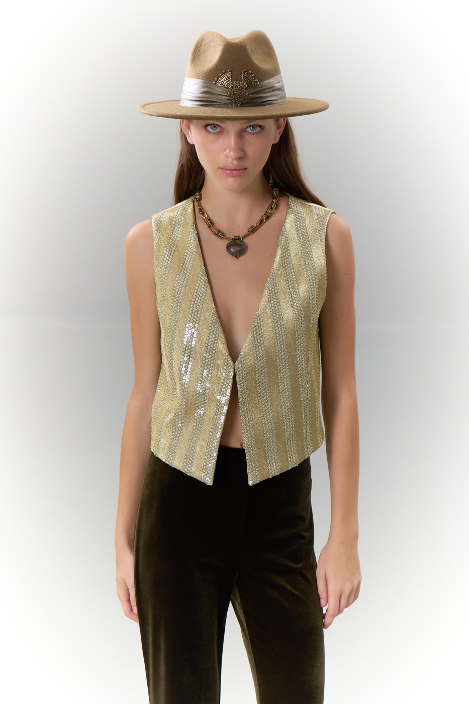 Otantik Kolye Antik Gold - 1