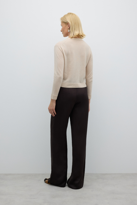 Geniş Paça Pantolon Acı Kahve - 2