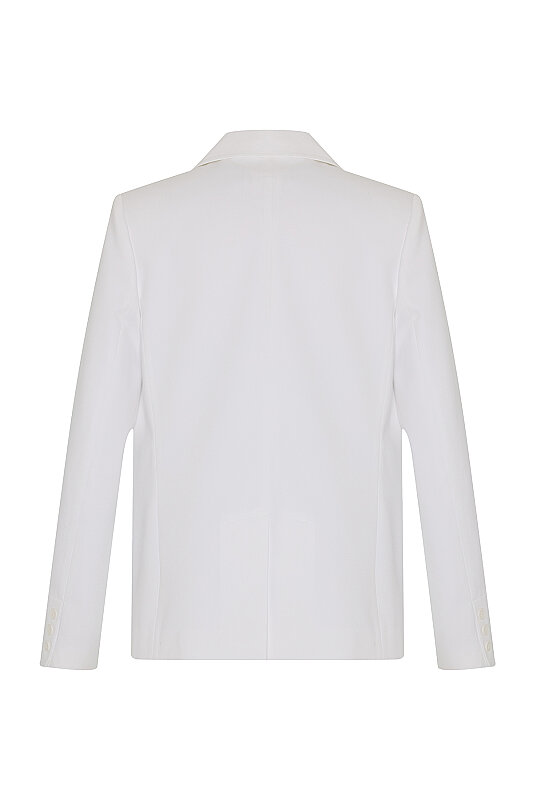 Blazer Ceket Beyaz - 4