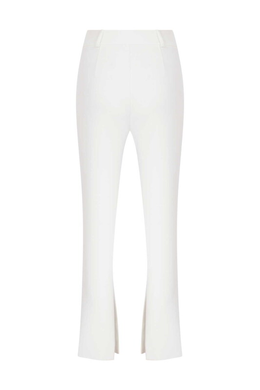 Likralı Kadın Pantolon Ekru - 5