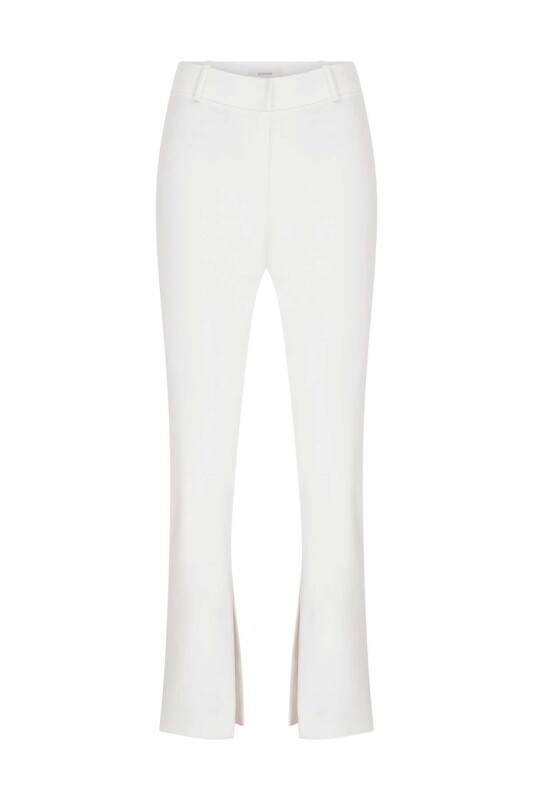Likralı Kadın Pantolon Ekru - 4