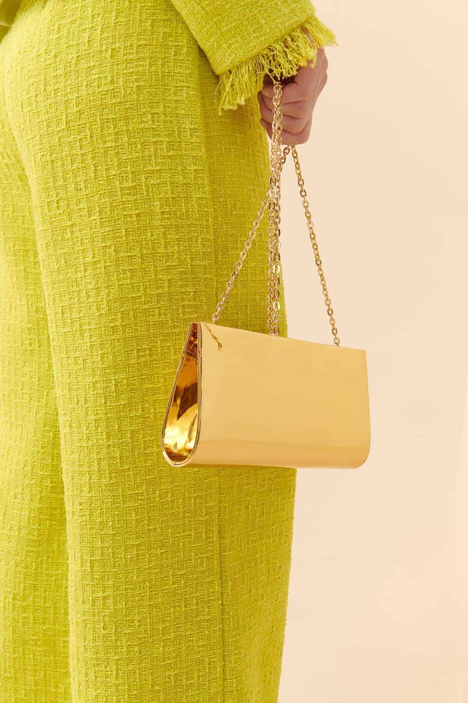 Gold Clutch Çanta Gold - 1