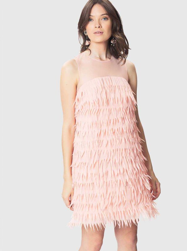 Strappy Tassel Mini Dress Pink - Roman