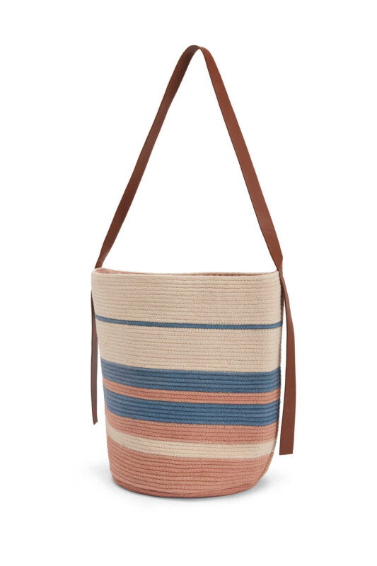 Striped Straw Handle Bag Original - Roman (1)