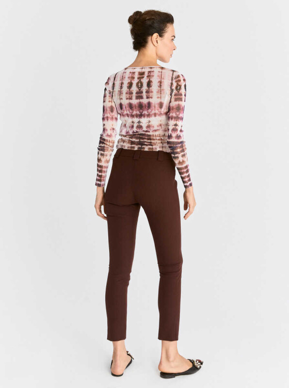Skinny Kadın Pantolon Bordo - Roman (1)
