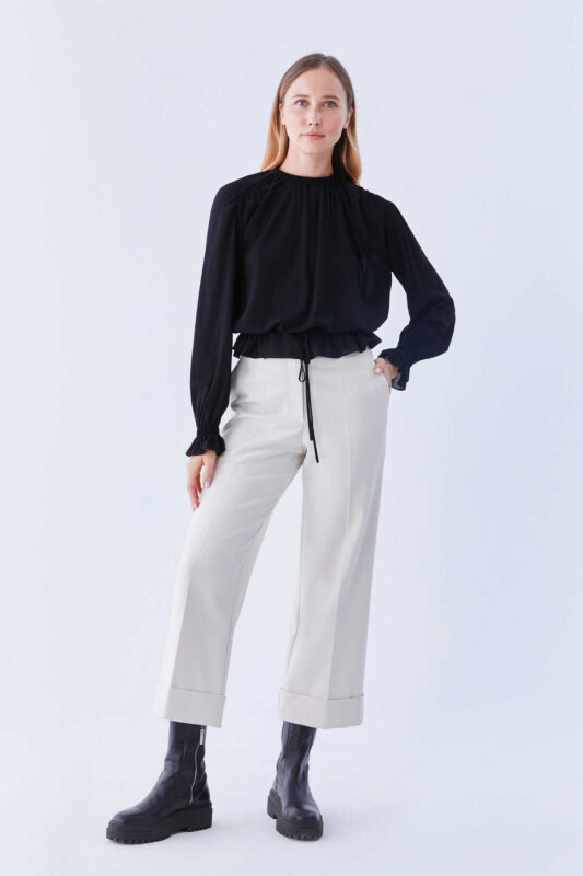 Wide Cut Pocket Trousers Bone - Roman