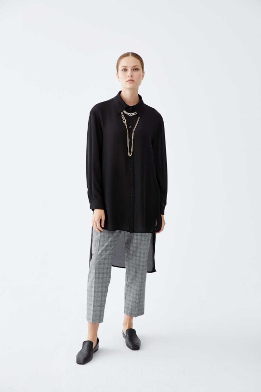  Crepe Tunic Black - Roman