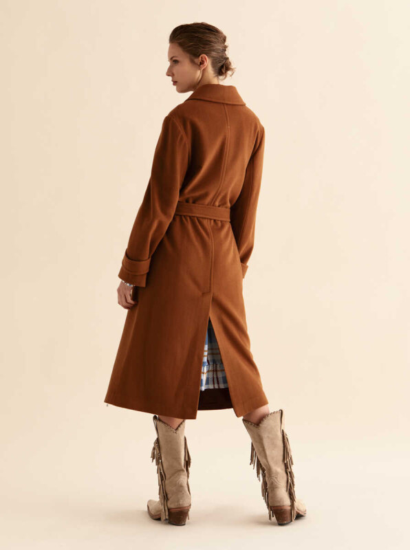 Belted Long Coat Camel - Roman (1)