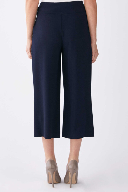 Buckle Detailed Bermuda Pants Navy - Roman (1)