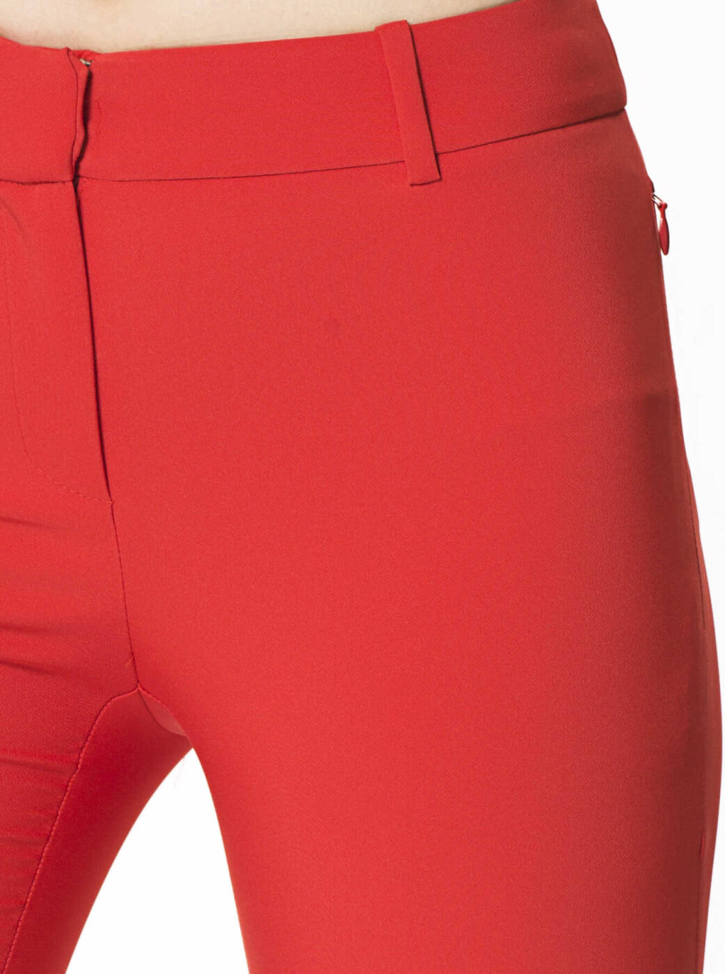 Kısa Ve Geniş Paça Pantolon Kırmızı - 4
