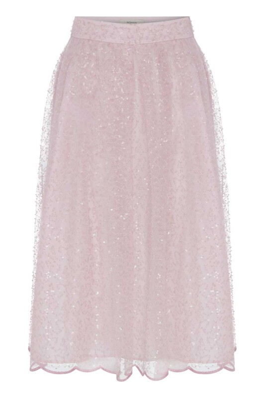 Tül Detaylı Etek Standart Renk - 4