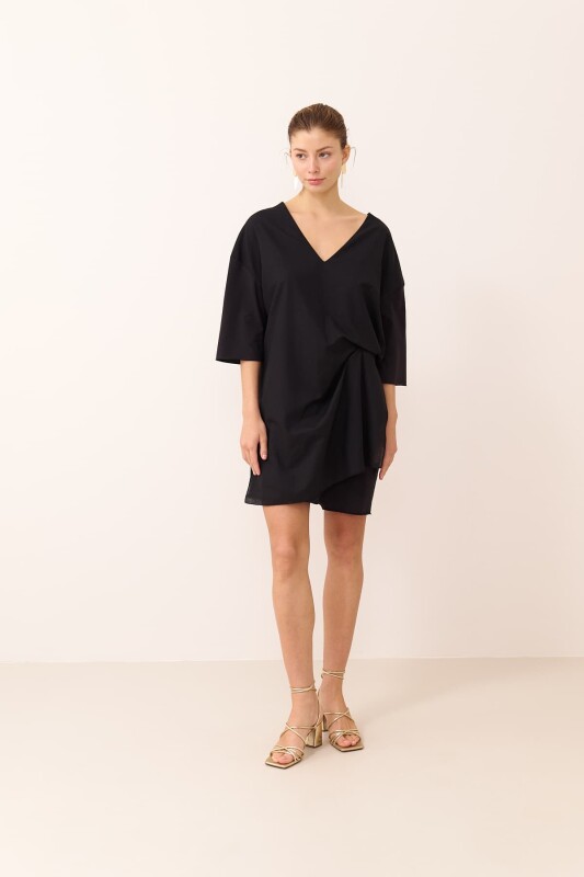 Arkası Asimetrik Tunik Siyah - 3