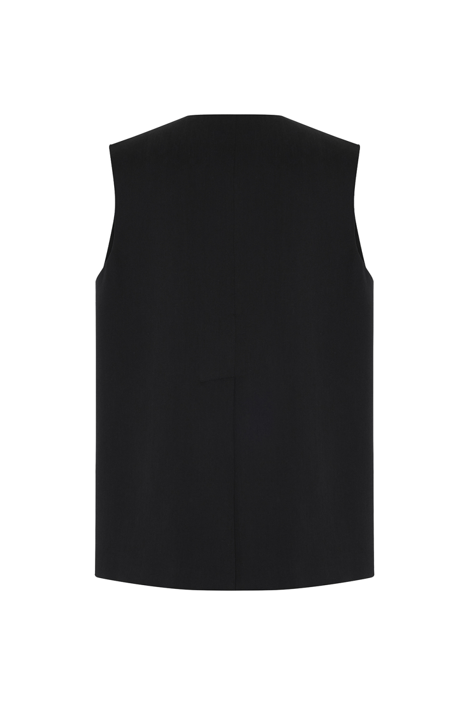 V Yaka Oversize Tek Düğmeli Yelek Lacivert - 5