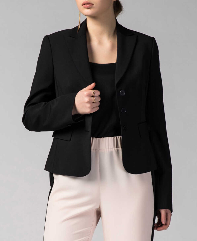 3 Düğmeli Ceket Siyah - 1