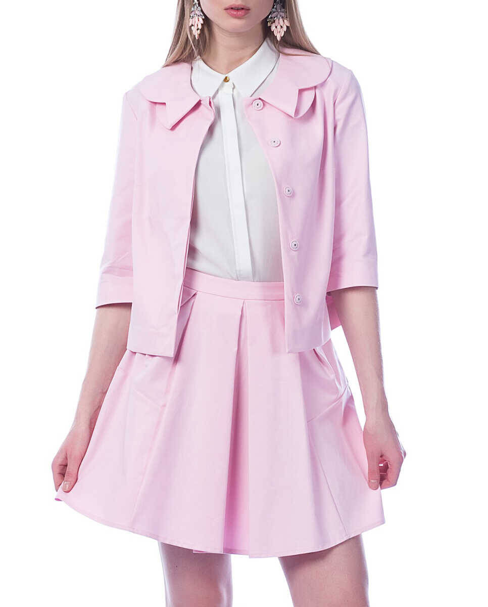 Pileli Mini Etek Açık Pembe - 1