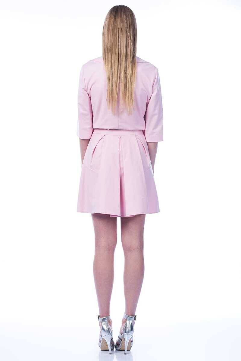 Pileli Mini Etek Açık Pembe - 2