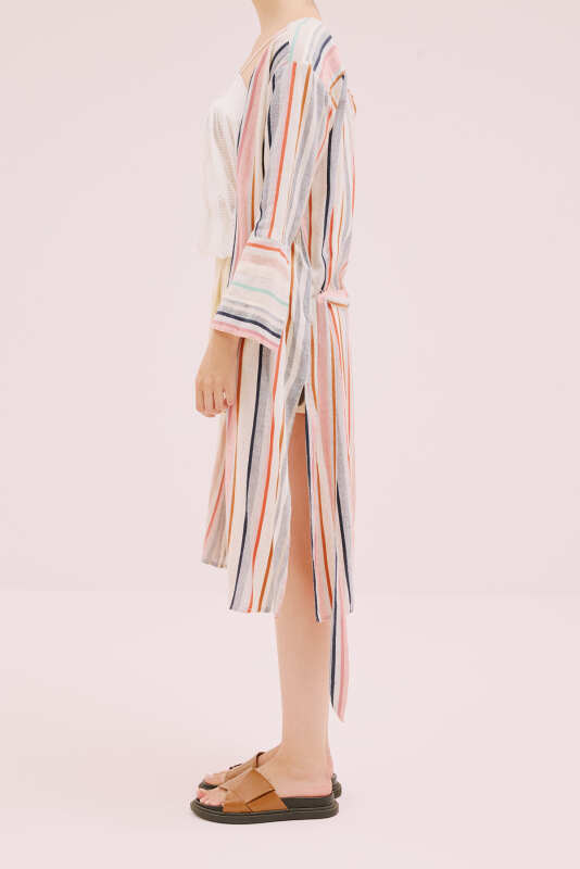 Kuşak Detaylı Kimono Multi - 3