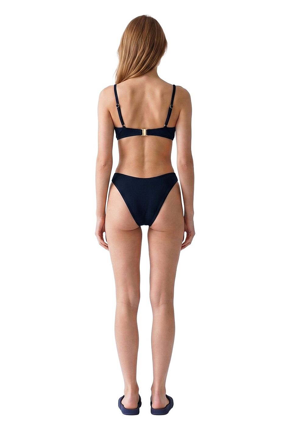 Balenli Bikini Üst Siyah - 2