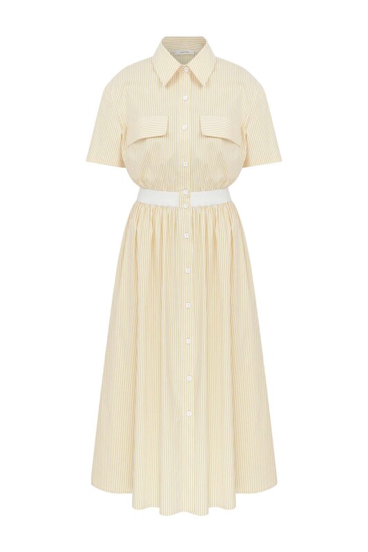 Kısa Kollu Günlük Elbise Standart Renk - 4