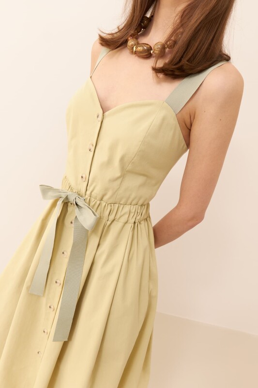 Askılı Elbise Yağ Yeşili - 4