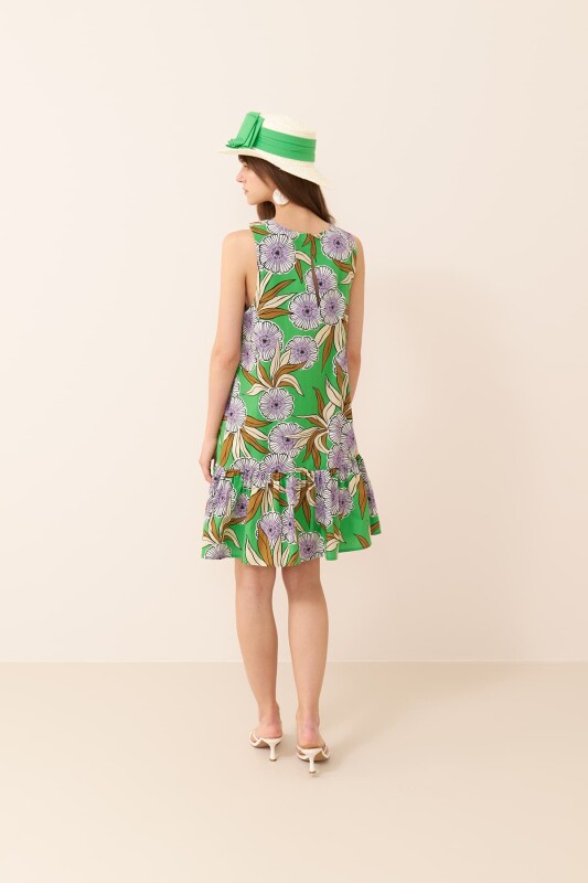 Kolsuz Mini Elbise Standart Renk - 2