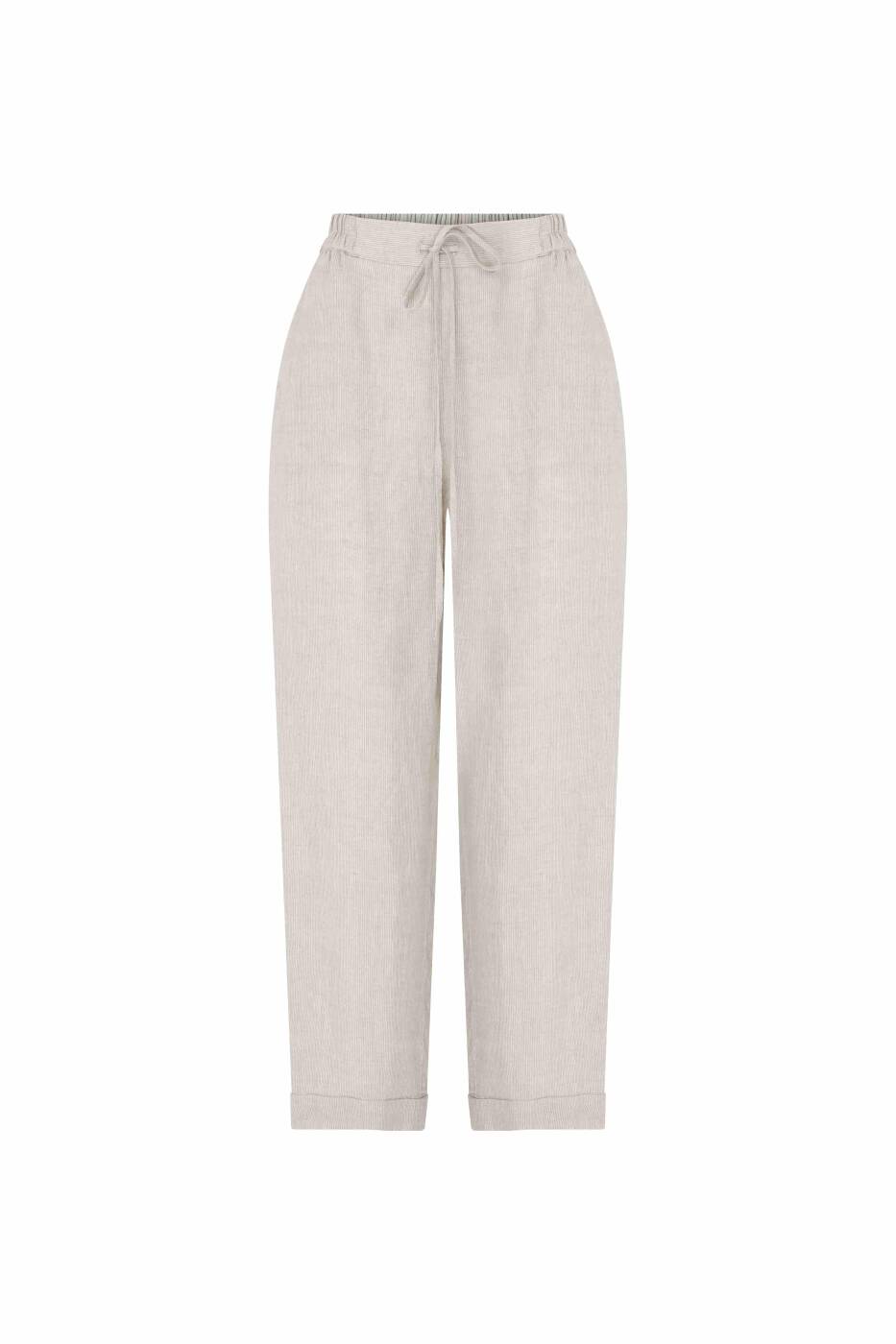 Beli Bağlamalı Pantolon Naturel - 4
