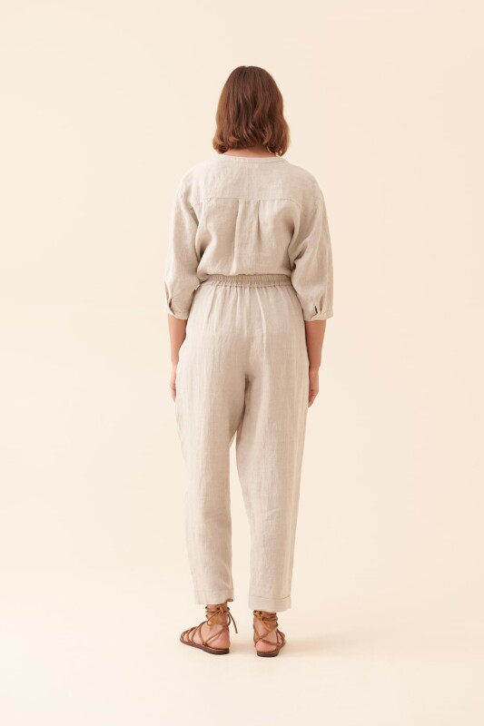 Beli Bağlamalı Pantolon Naturel - 2