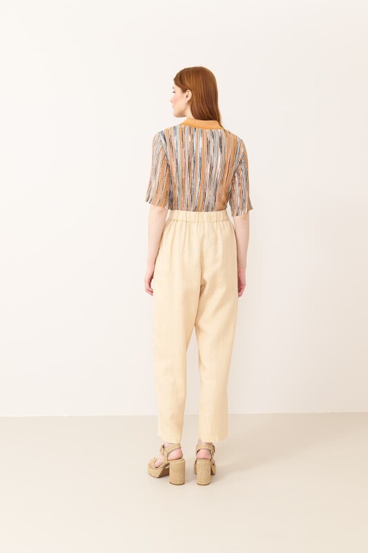 Astarlı Pantolon Naturel - Roman (1)