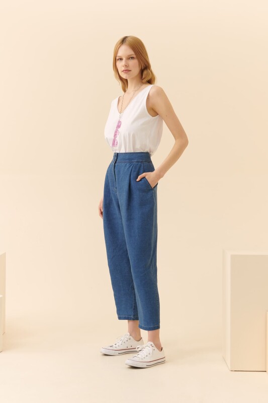 Cepli Pantolon Lacivert - 3