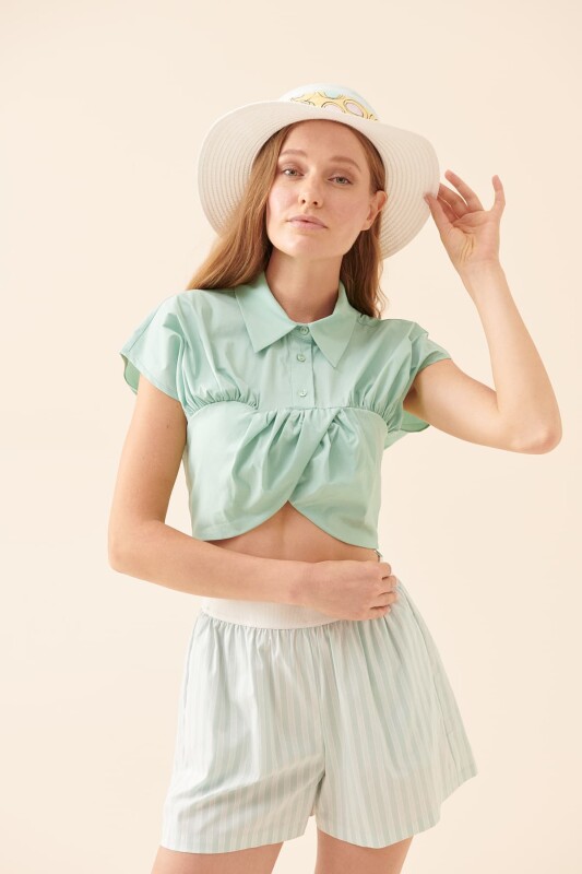 Crop Bluz Mint - 3