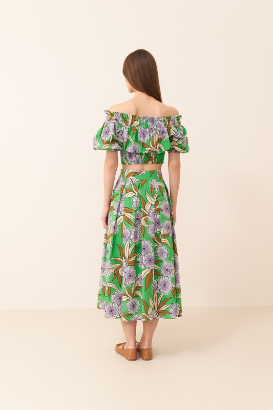 Omuzları Açık Bluz Standart Renk - Roman (1)