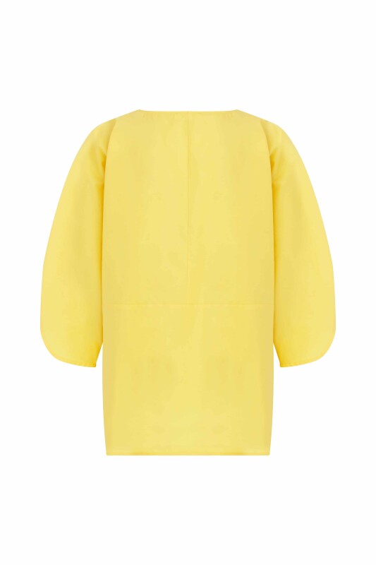 Yakası Açık Gömlek Sarı - 5