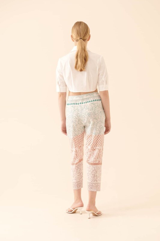 Kısa Kollu Crop Gömlek Ekru - Roman (1)