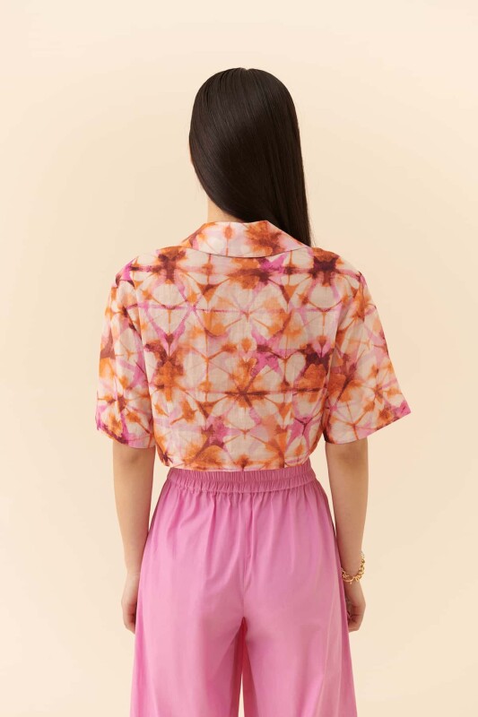 Kısa Kollu Crop Gömlek Standart Renk - Roman (1)