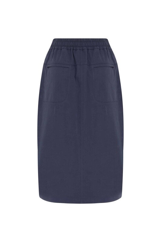 Yanları Cepli Etek Lacivert - Roman (1)